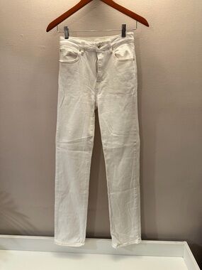 FRAME Women Off White Straight Leg Denim Jeans Size 25